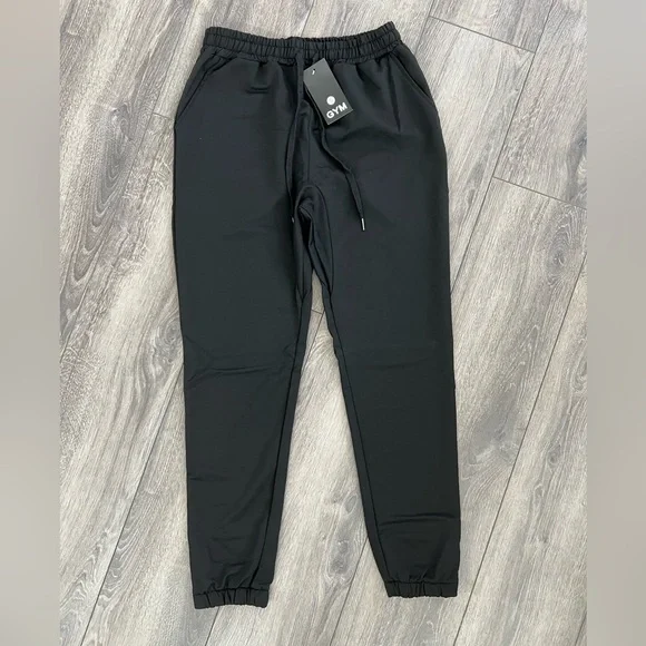 Men’s NEW Small GYM Black Jogger Pants - Picture 1 of 9